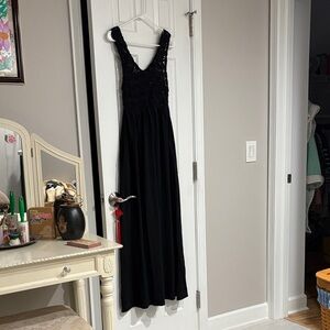 NWT Crochet top black maxi dress